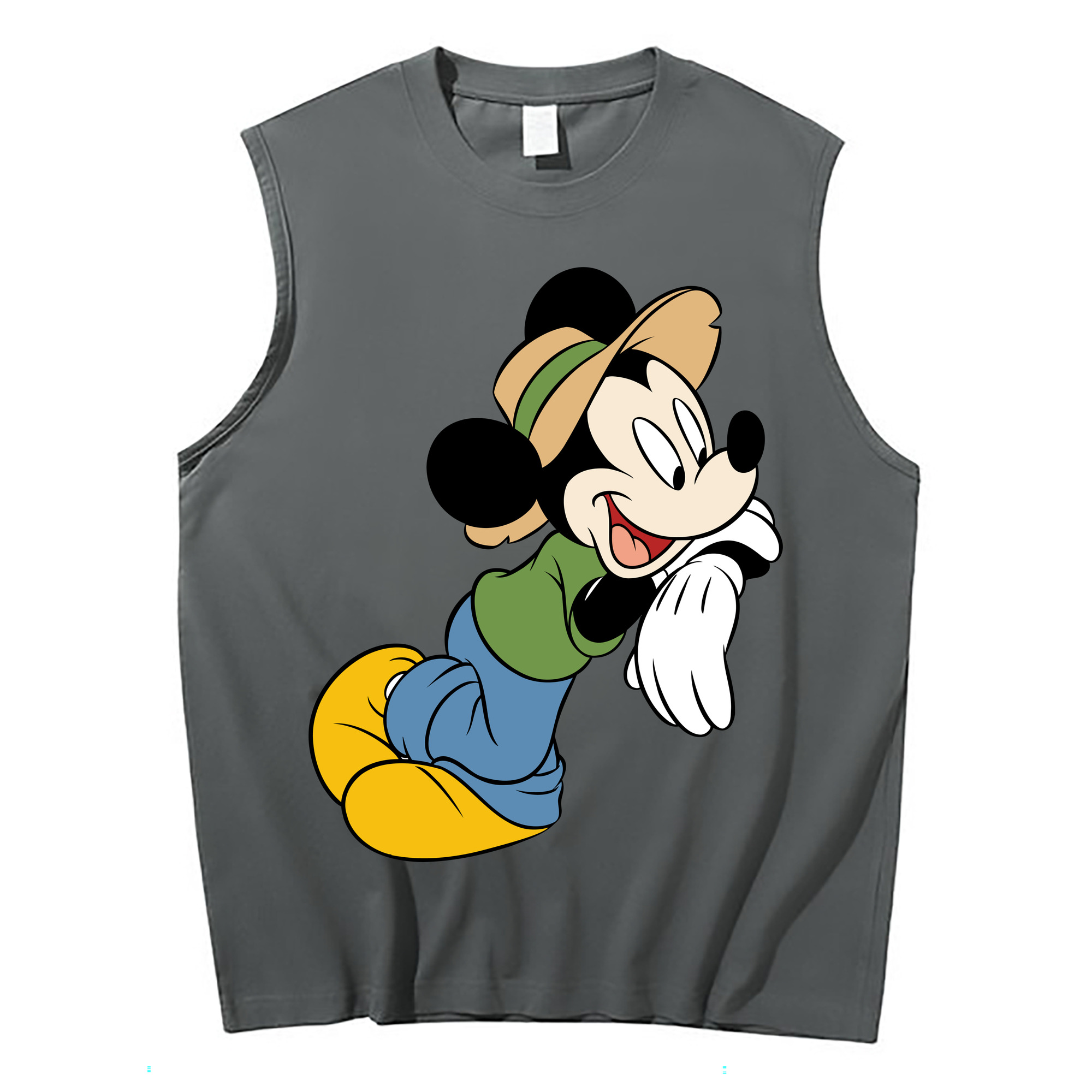 ミッキーマウス Mickey Mouse コットン100％タンクトップ（フロントプリント）